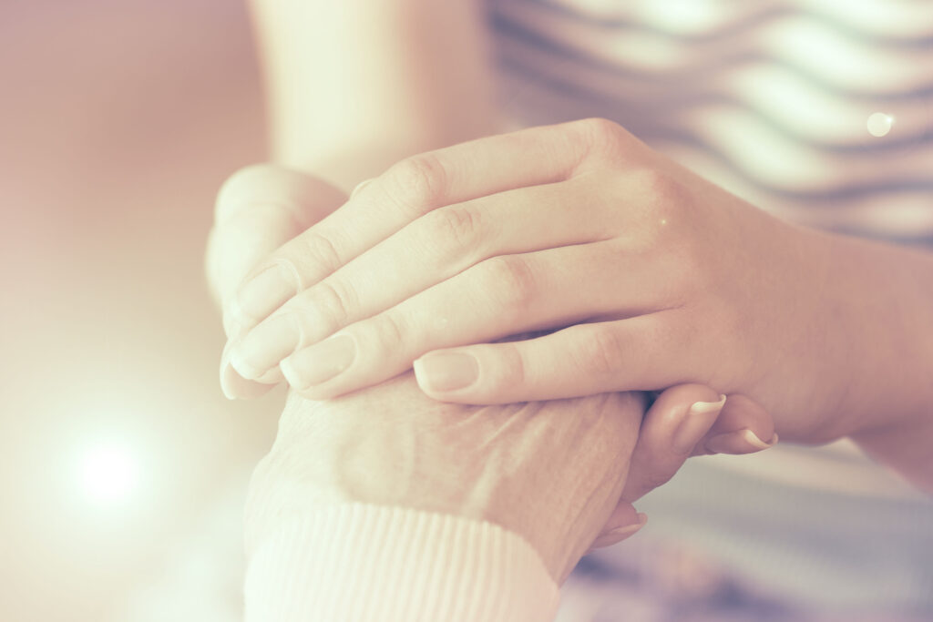 34801612 - helping hands, care for the elderly concept